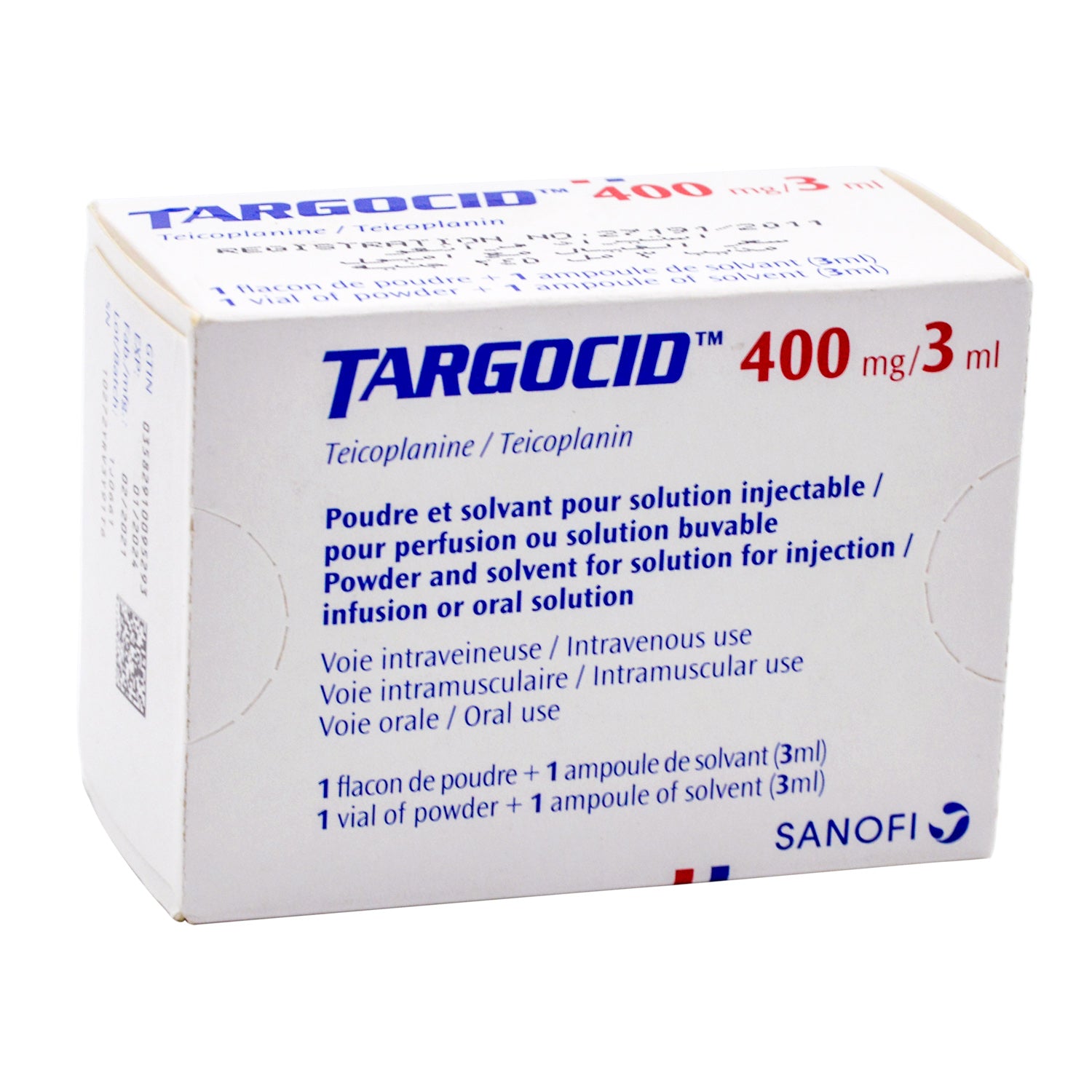 مسحوق تارجوسيد تيكوبلانين 400 ملغ/3 مل ومذيب للحقن أو محلول فموي