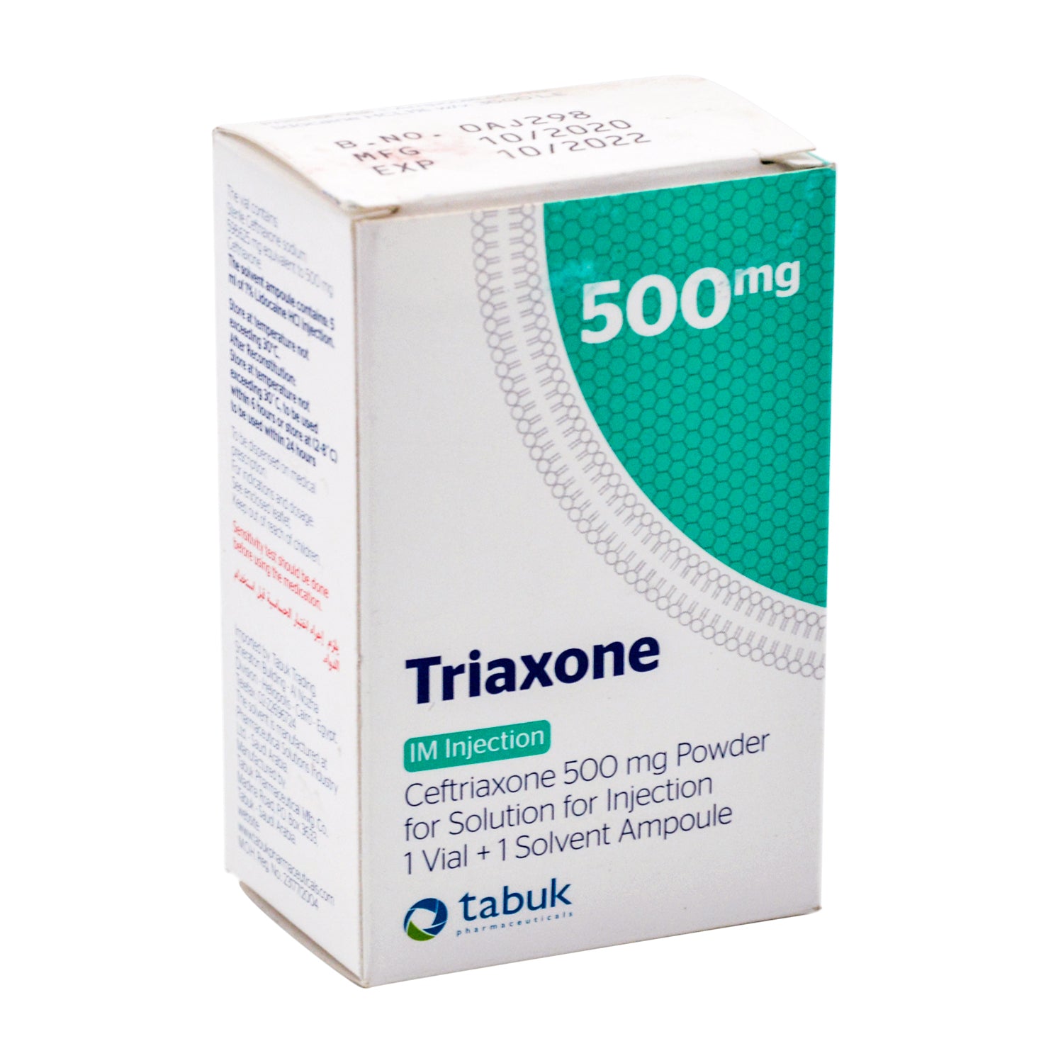 Triaxone 0.5gm (I.M) 1 Vial