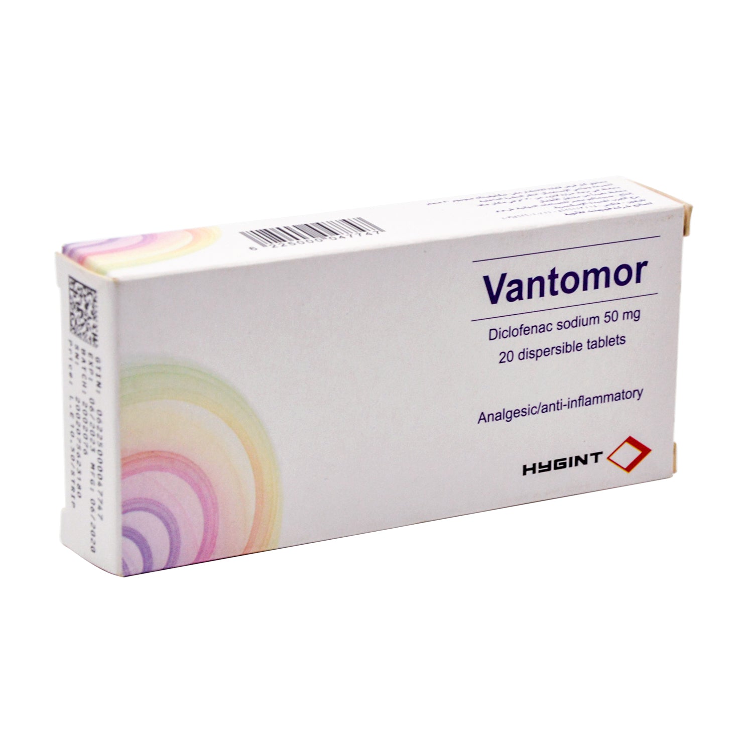 Vantomor 50mg Diclofenac Sodium Analgesic & Anti-Inflammatory