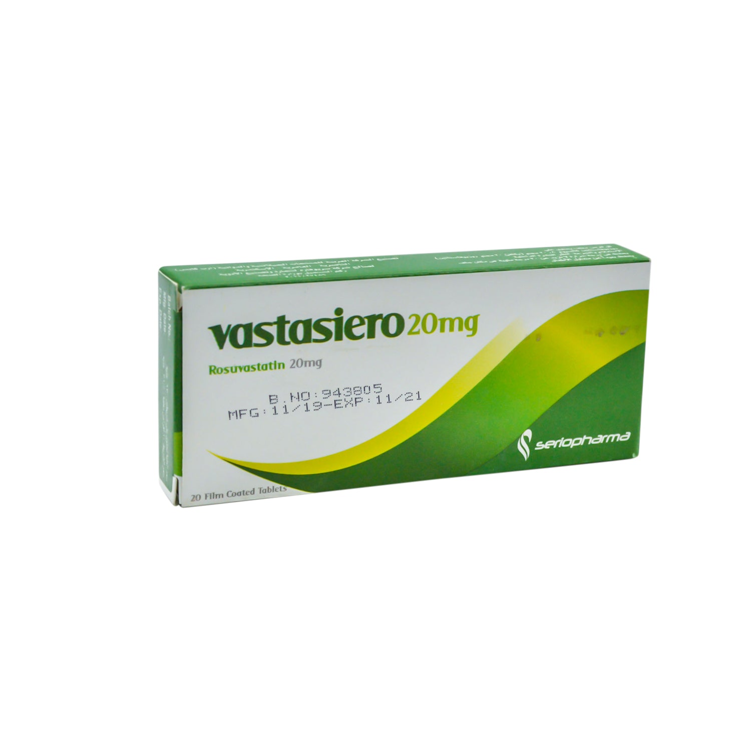 Vastasiero 20mg Rosuvastatin