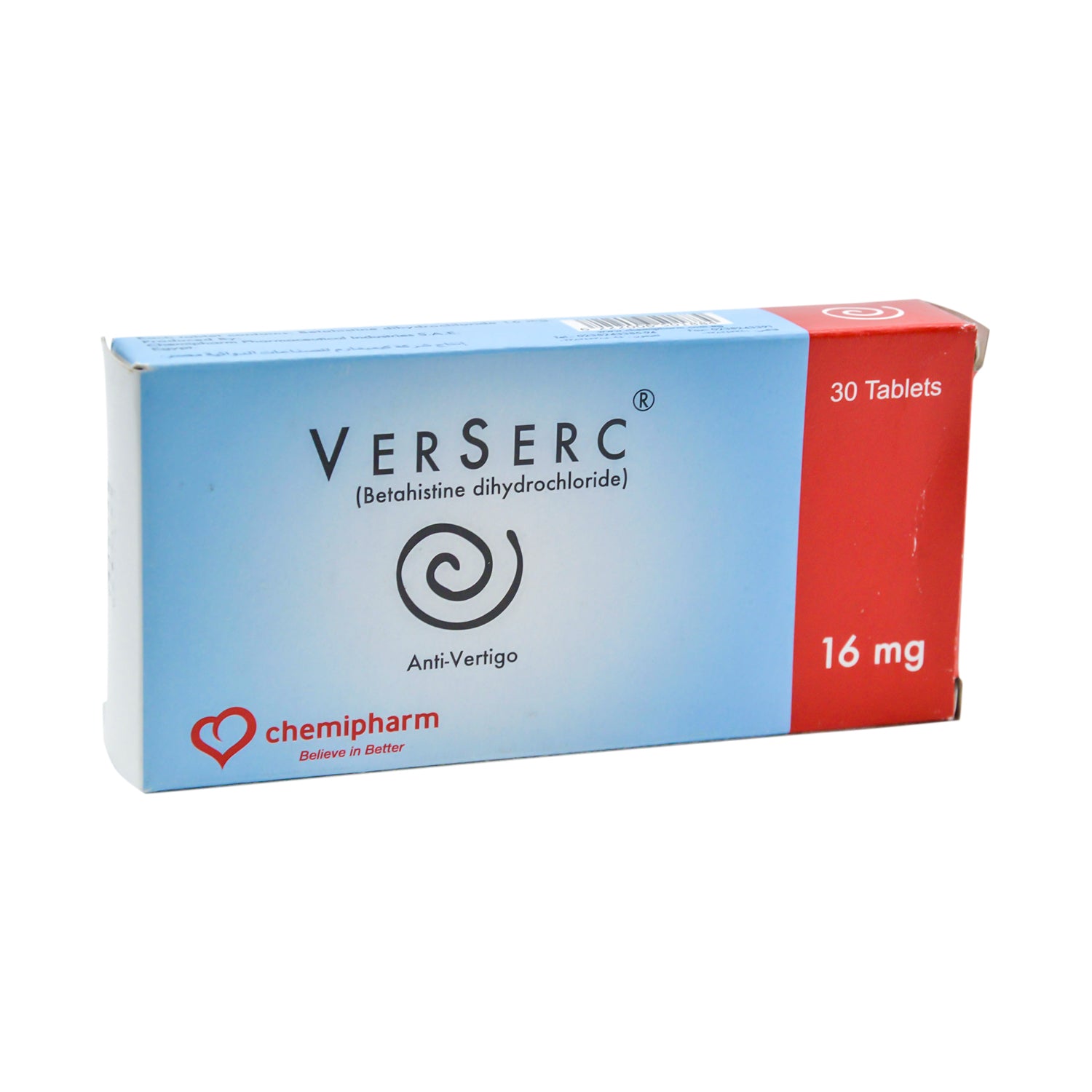 فيرسيرك 16 ملغ بيتاهستين ثنائي هيدروكلوريد دواء مضاد للدوار