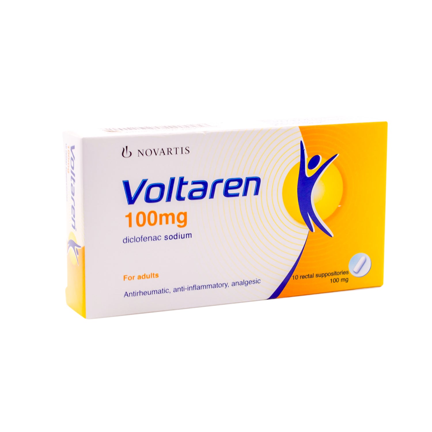 Voltaren 100mg Diclofenac Sodium Antirheumatic, Anti-Inflammatory & Analgesic Suppositories for Adults