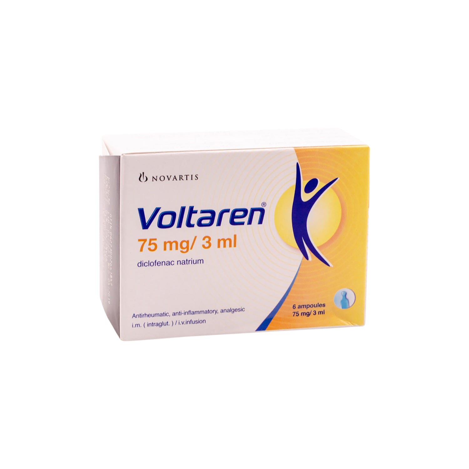 Voltaren 75mg/3ml Diclofenac Natrium Antirheumatic, Anti-Inflammatory & Analgesic Solution Ampoules for Intramuscular & Intravenous Infusion