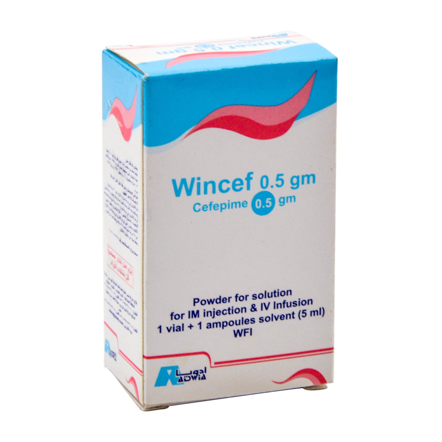Wincef 0.5g Cefepime Vial with Solvent Ampoule for Intravenous & Intramuscular Injection