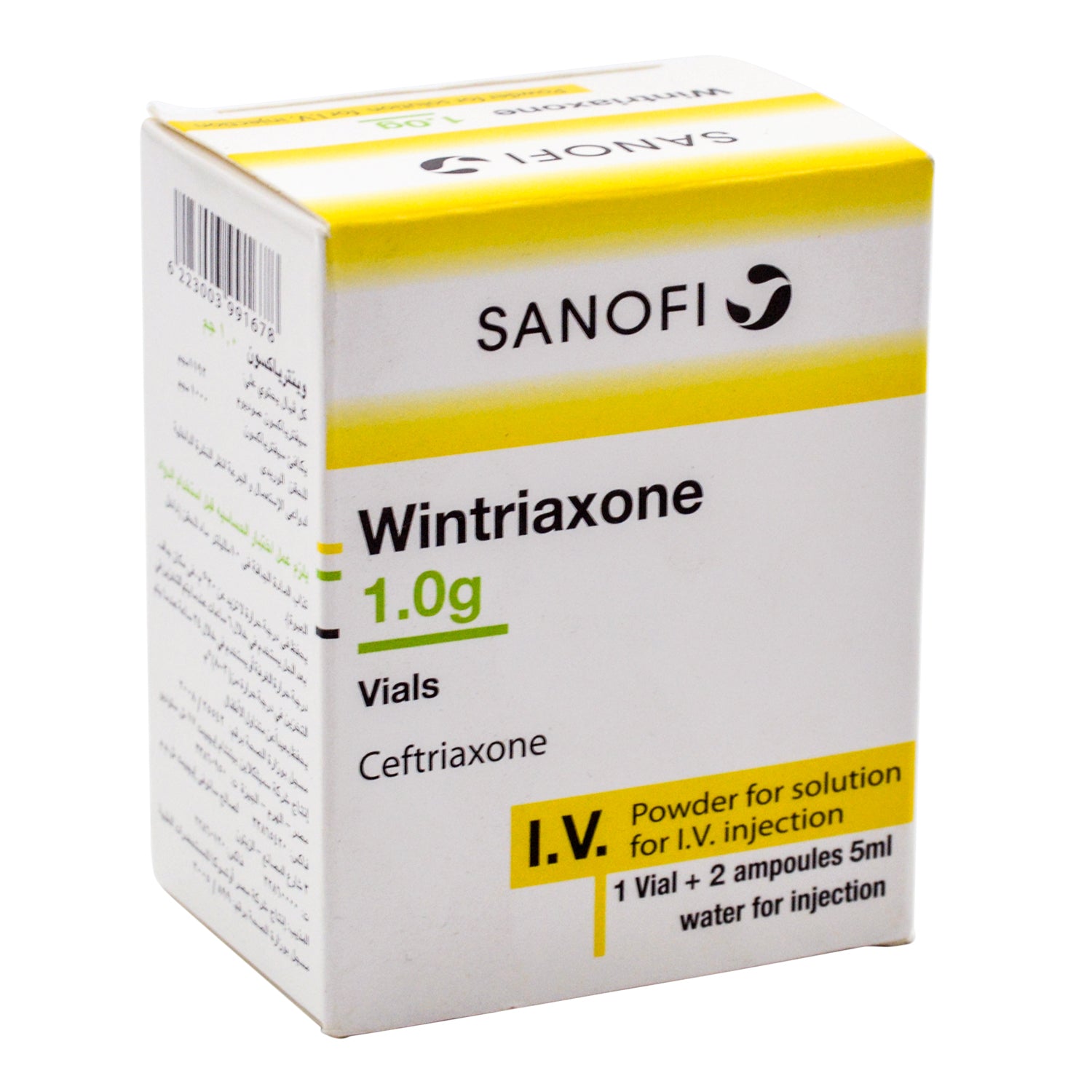 Wintriaxone 1g Ceftriaxone Powder Vial & Solvent Ampoules for Intravenous Injection