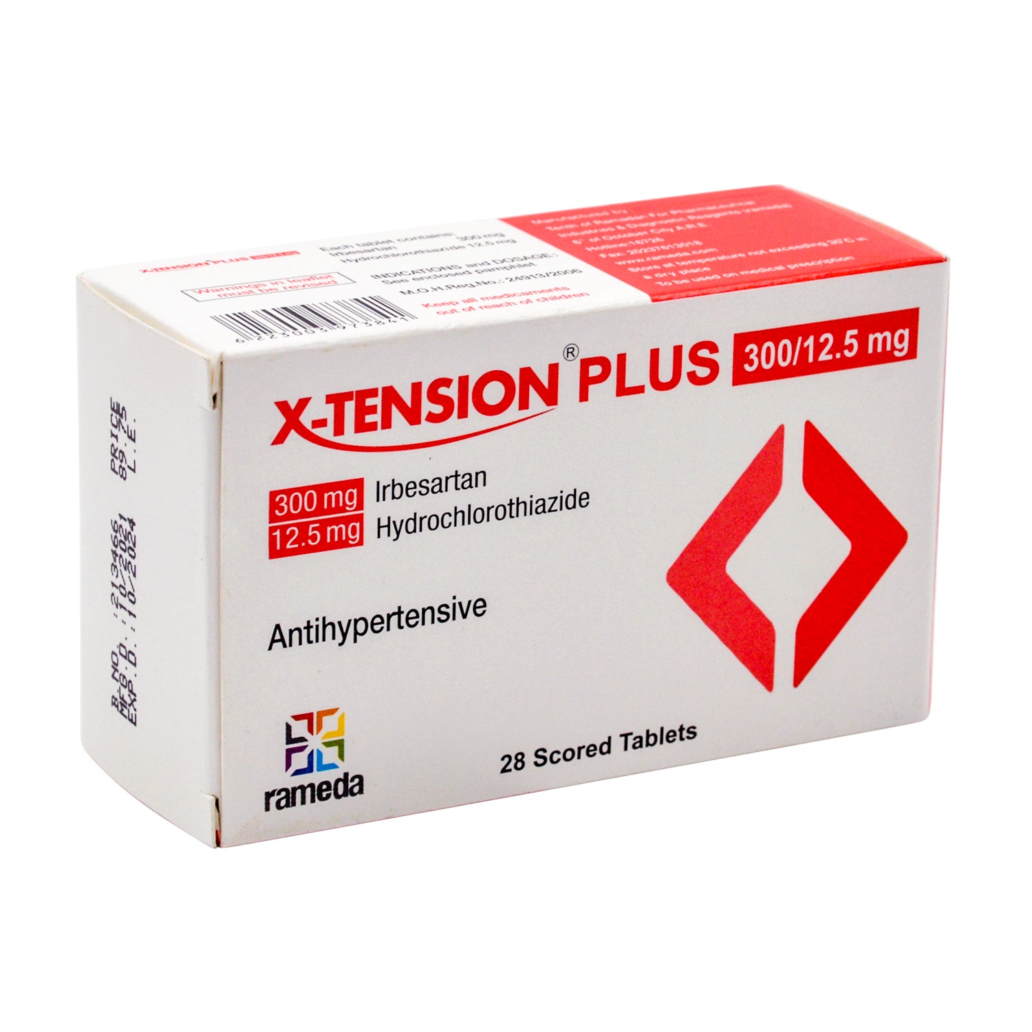 X-Tension Plus 300mg Irbesartan & 12.5mg Hydrochlorothiazide Antihypertensive