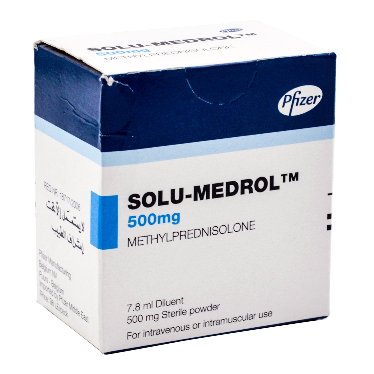 Solu-Medrol 1000mg Methylprednisolone Sterile Powder with Benzyl Alcohol Vials for Intravenous & Intramuscular Injection
