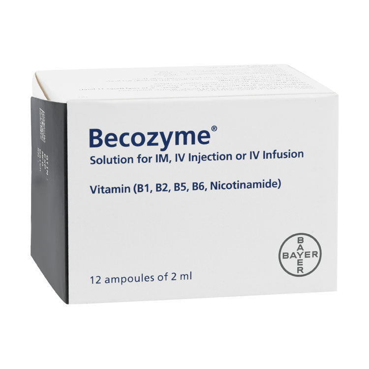 أمبولات محلول بيكوزيم فيتامين ب المركب للحقن الوريدي والعضلي