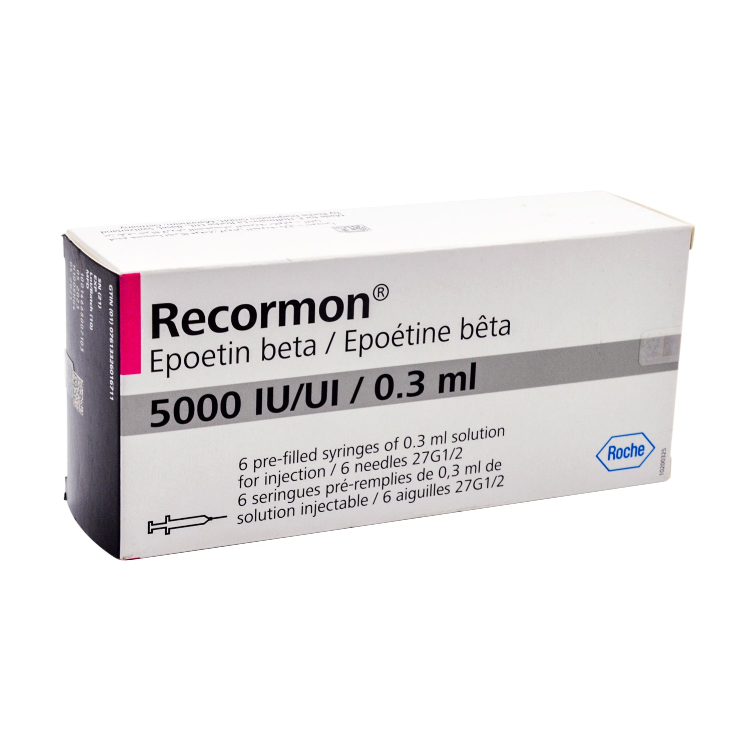 Recormon 5000 IU/0.3ml Epoetin Beta Pre-Filled Solution Syringes for Subcutaneous & Intravenous Injection