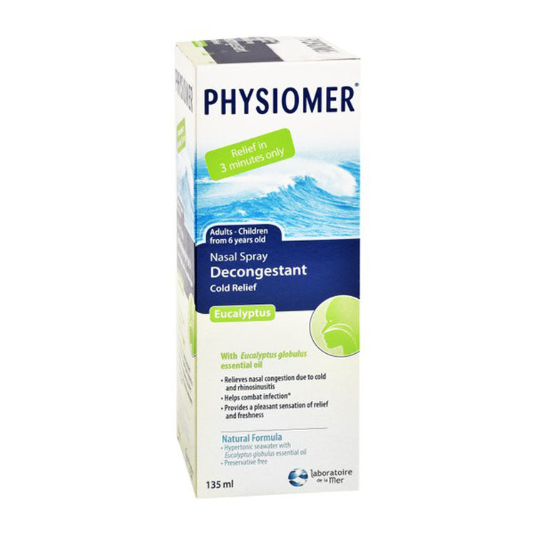 Physiomer Hypertonic Sea Water Decongesting Nasal Spray Eucalyptus Scent (6+ Years)