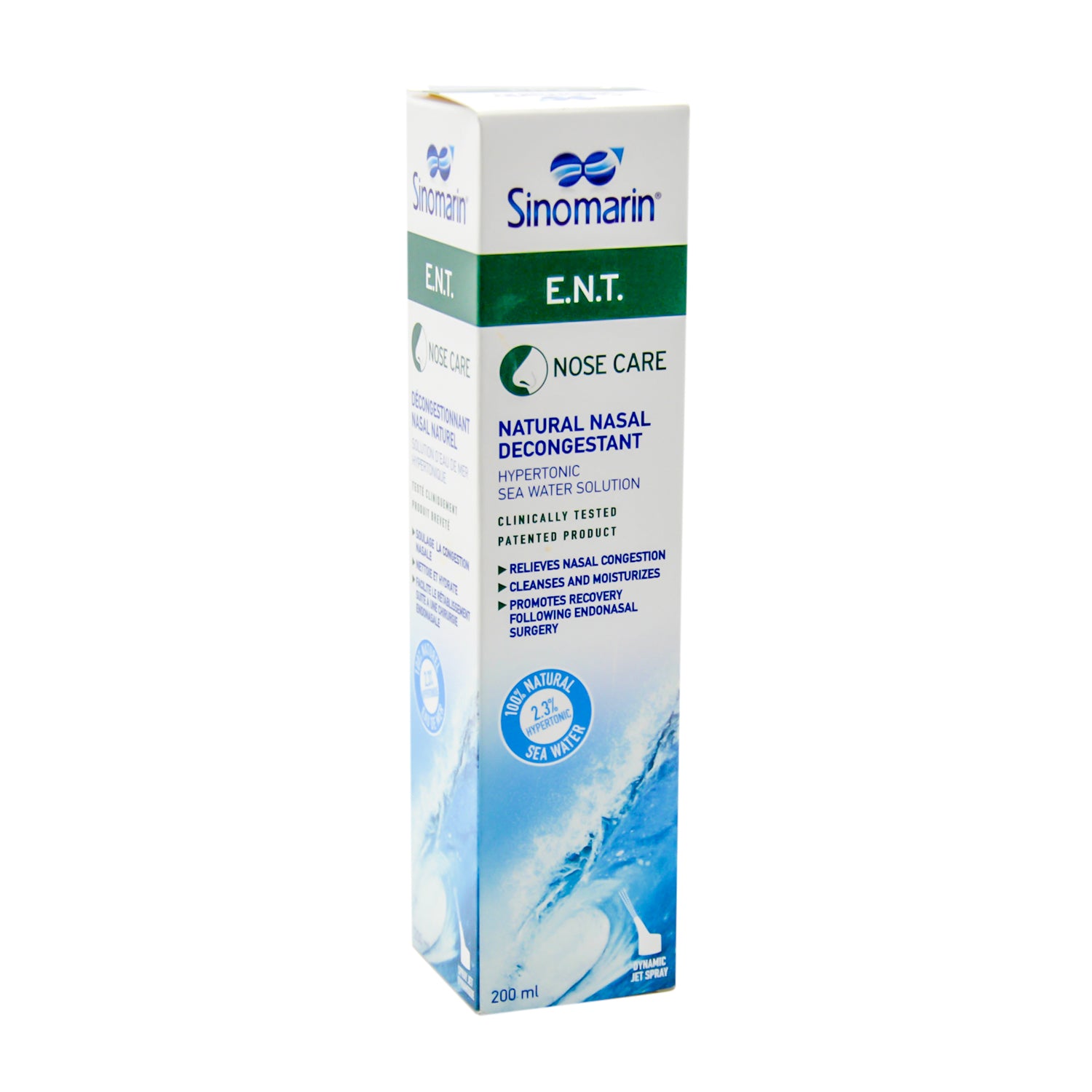 Sinomarin E.N.T Natural Nasal Decongestant Spray - preservatives free, drug free, chemical additive free