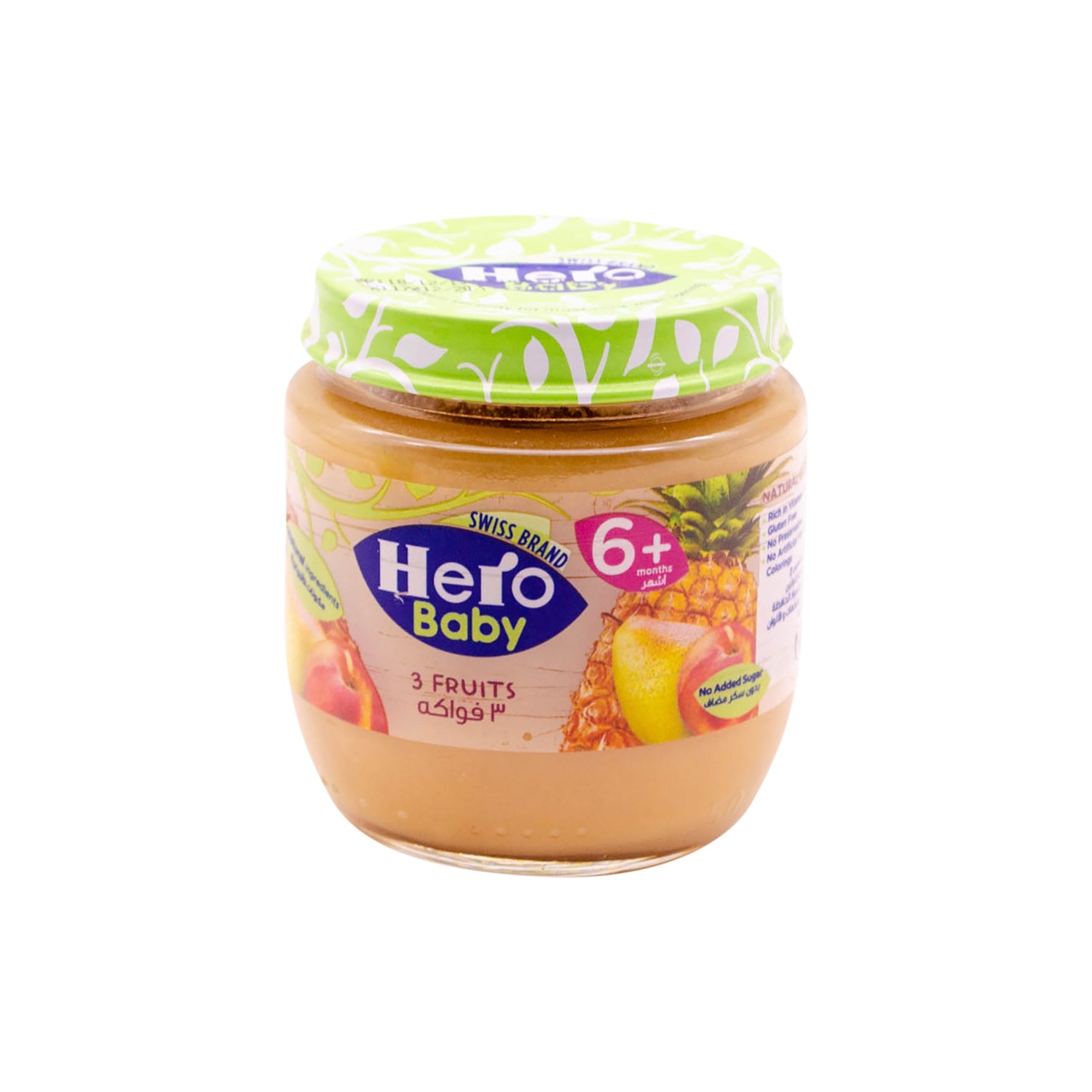 Hero Baby Pear, Peach & Banana Puree (6+ Months) - gluten free, preservatives free