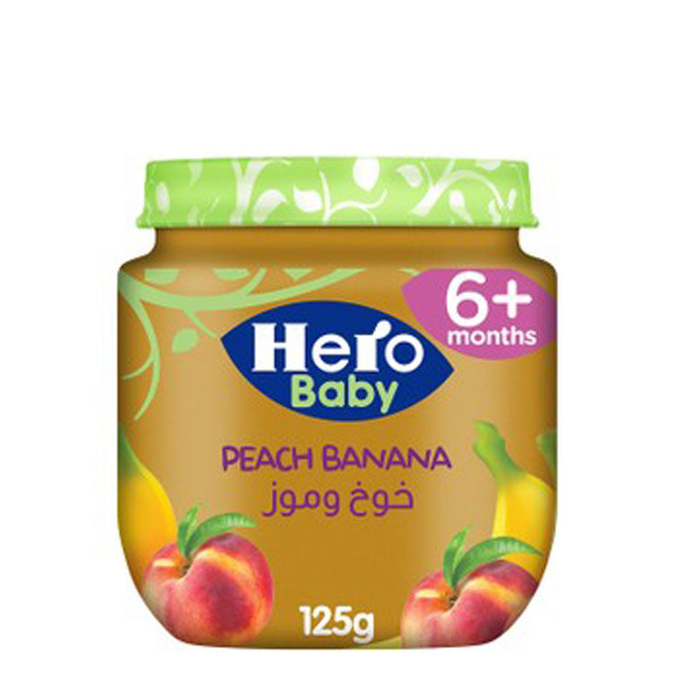 Hero Baby Peach & Banana Puree (6+ Months) - gluten free
