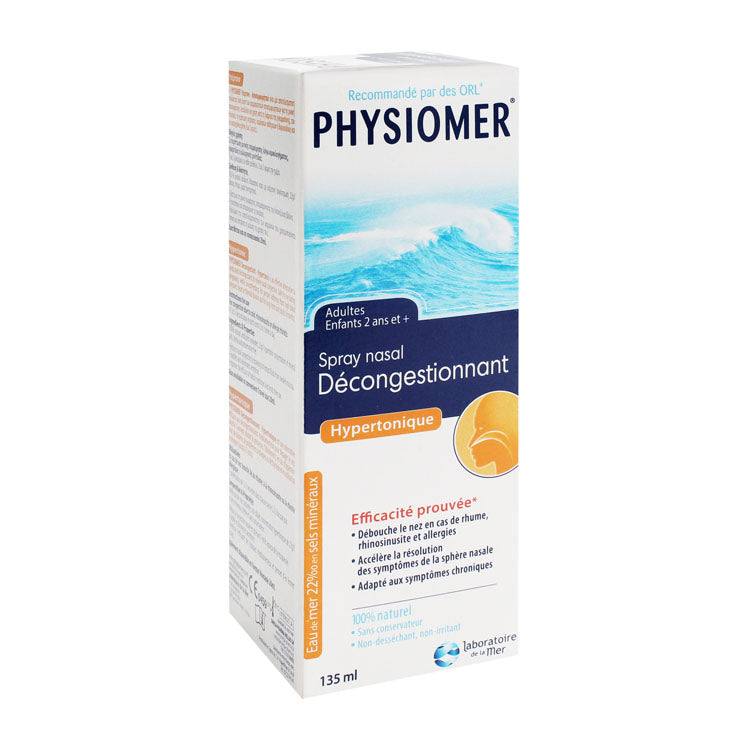 Physiomer Sterile Hypertonic Decongestant Nasal Spray for Adults & Children (2+ Years) - preservatives free