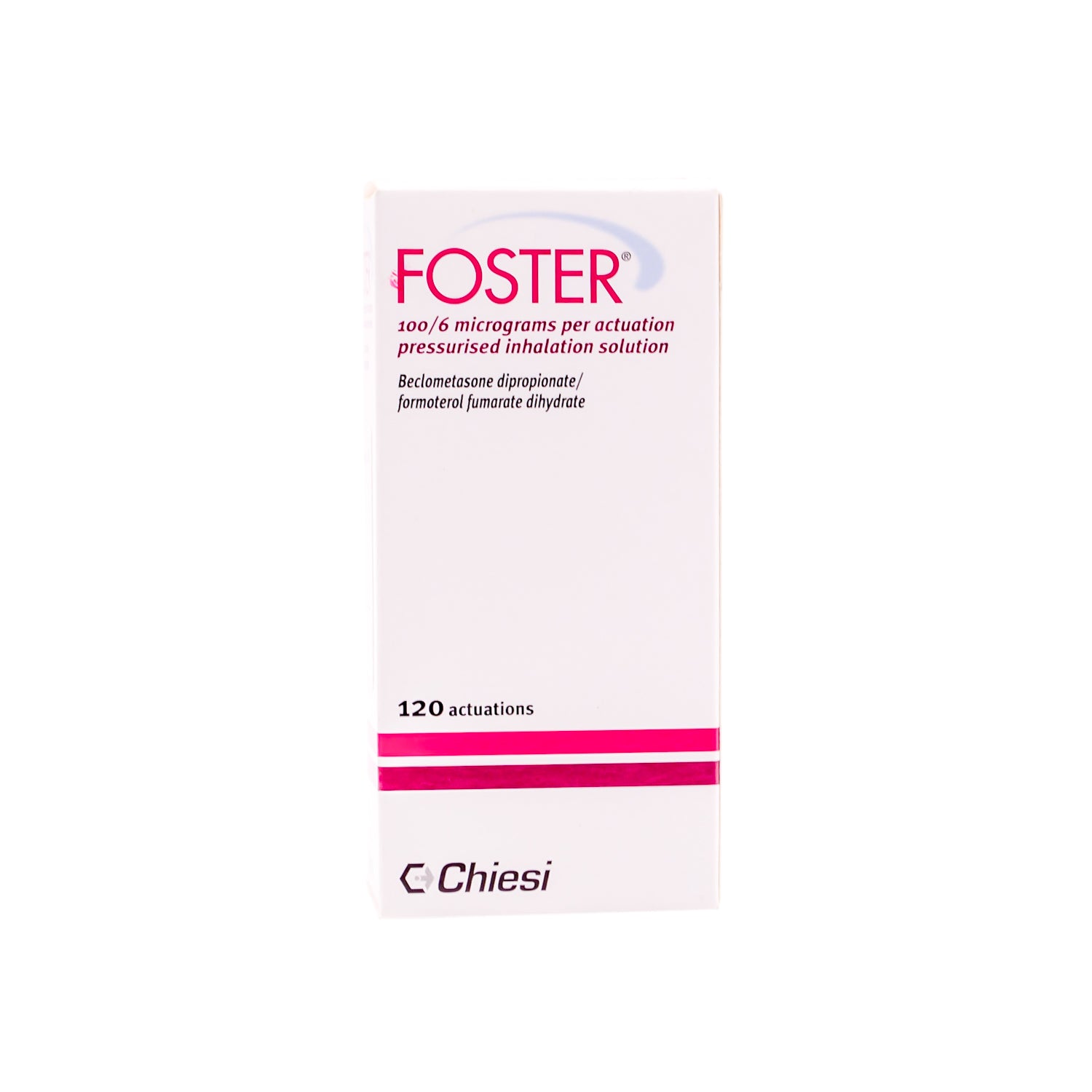 Foster 100mcg Beclometasone Dipropionate & 6mcg Formoterol Fumarate Dihydrate Inhaler (120 Actuations)