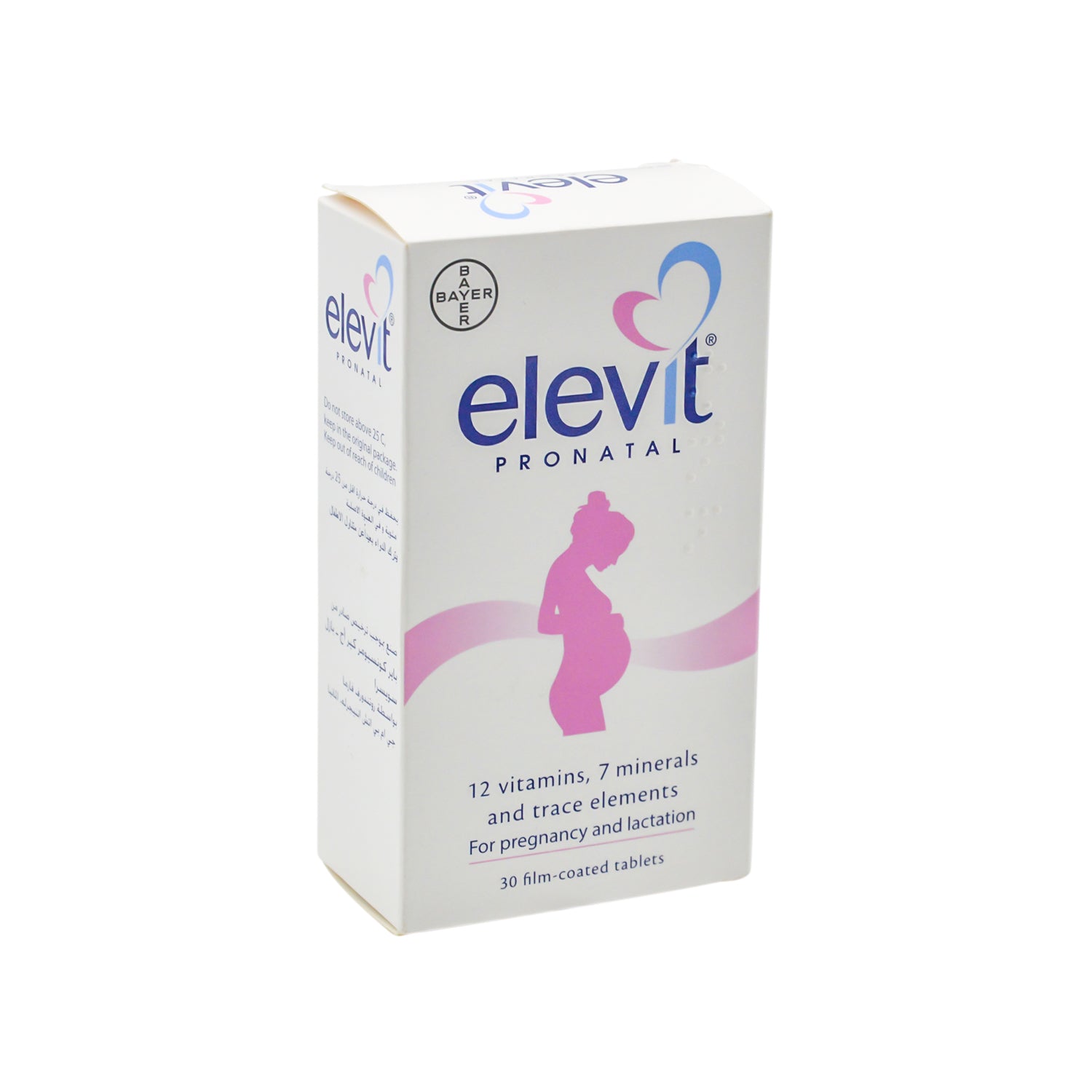 مكمل غذائي إليفيت بروناتال لدعم الحمل والرضاعة مع الفيتامينات والمعادن - خالٍ من لحم الخنزير