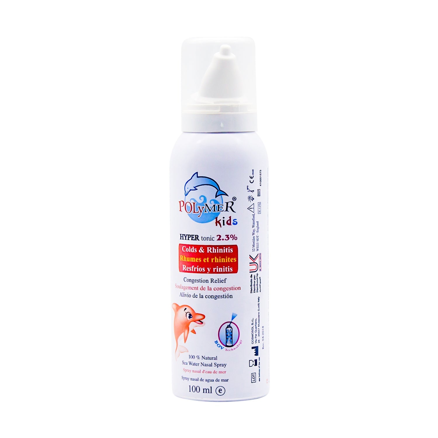 Polymer Kids Hypertonic Sea Water Nasal Spray for Colds & Rhinitis
