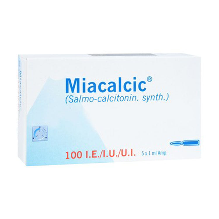 أمبولات محلول مياكالسيك 100 وحدة دولية من سالمو-كالسيتونين للحقن العضلي والوريدي