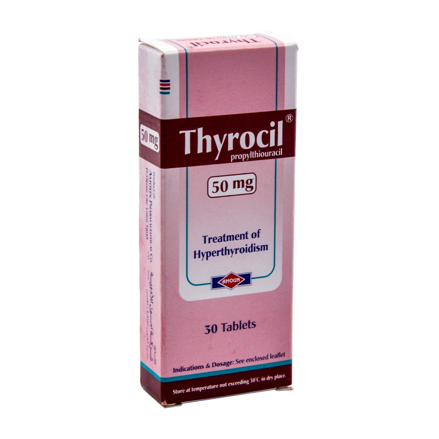 Thyrocil 50mg Propylthiouracil for Treating Hyperthyroidism