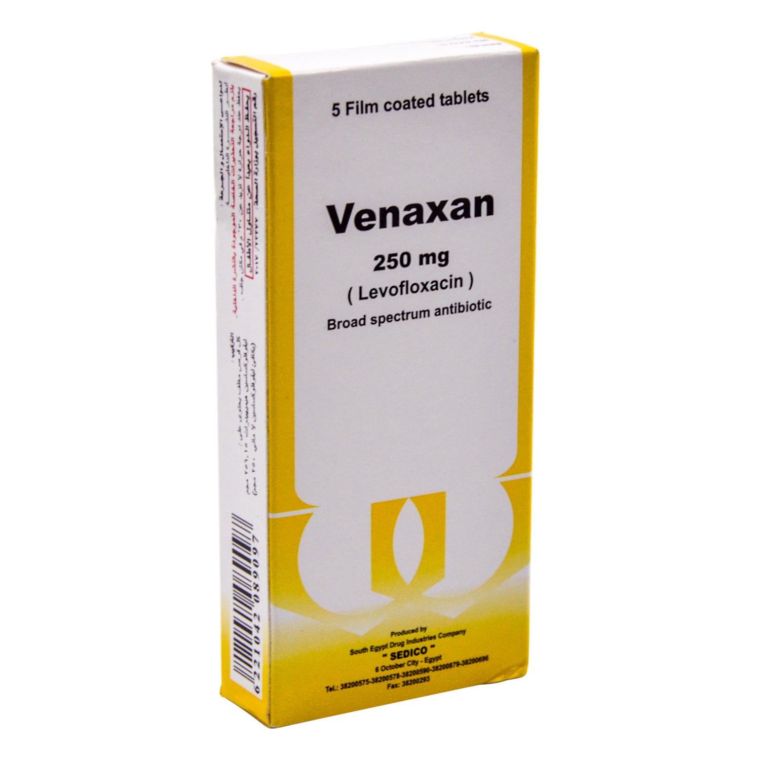 Venaxan 250mg Levofloxacin Broad Spectrum Antibiotic