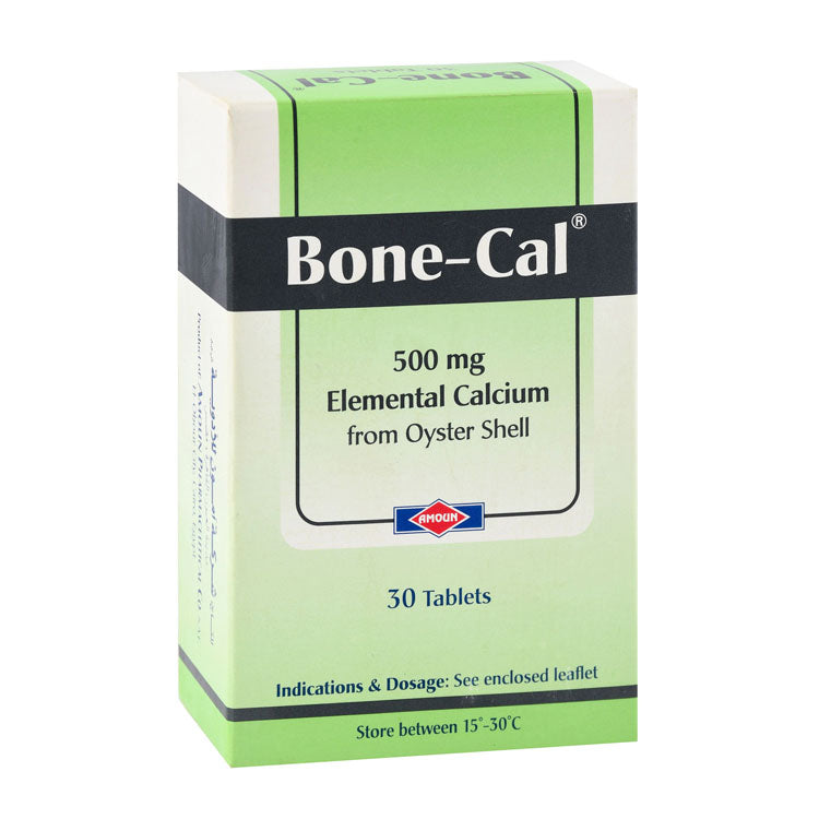 مكمل بون-كال 500 ملجم كالسيوم من مسحوق صدف المحار