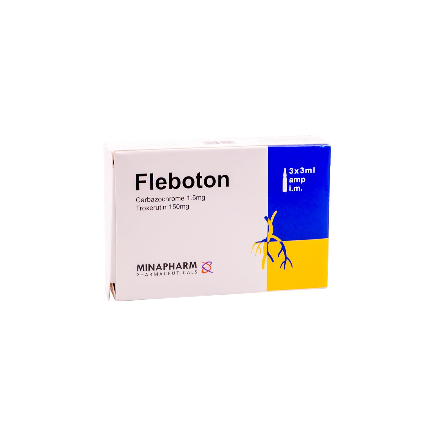 Fleboton with Carbazochrome & Troxerutin Ampoules for Intramuscular Injection