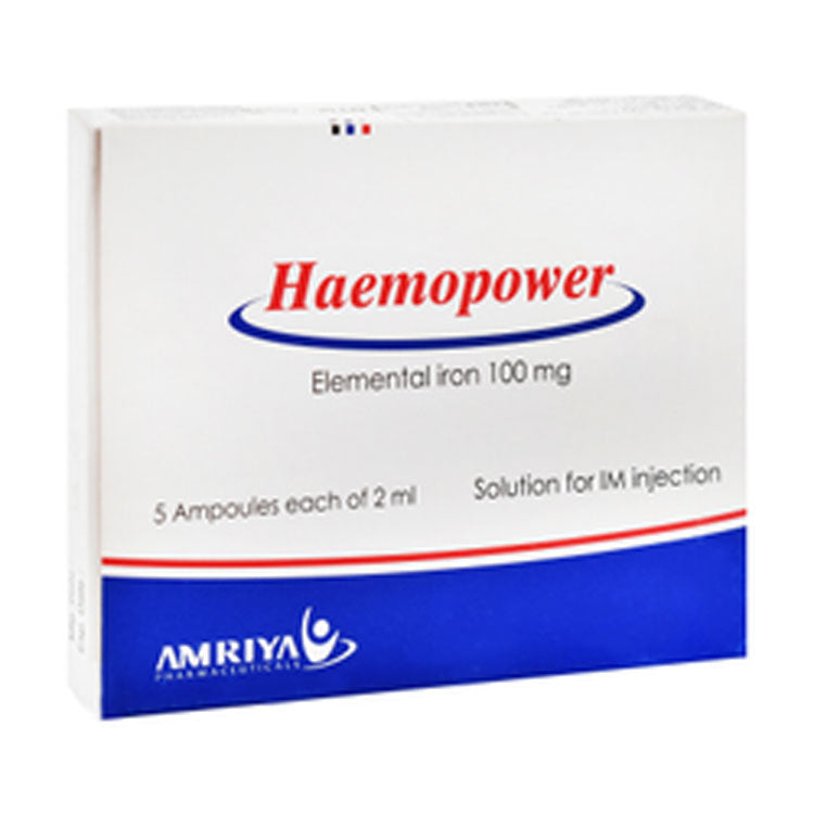 Haemopower 100mg Elemental Iron Solution Ampoules for Intramuscular Injection
