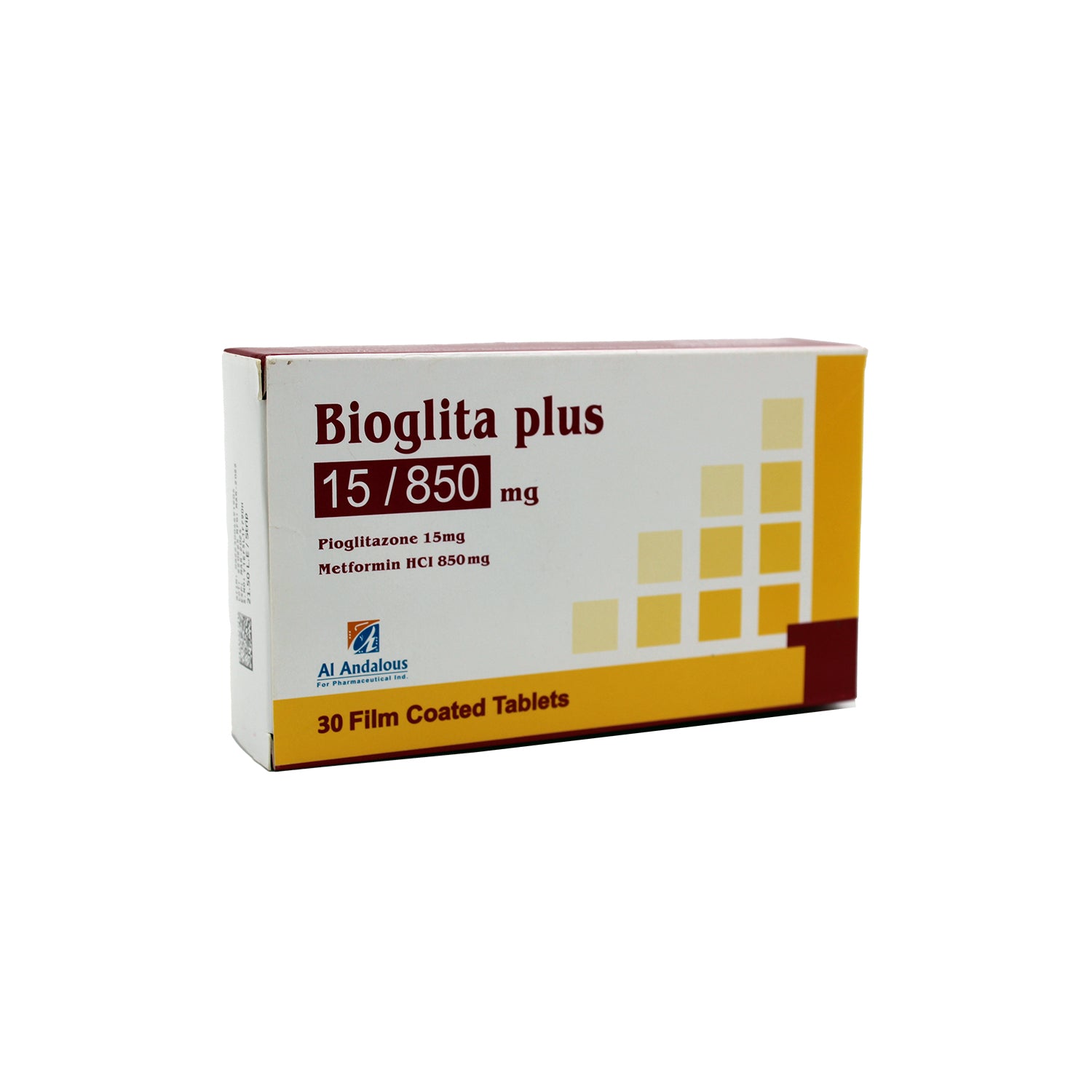 Bioglita Plus 15mg Pioglitazone & 850mg Metformin HCL