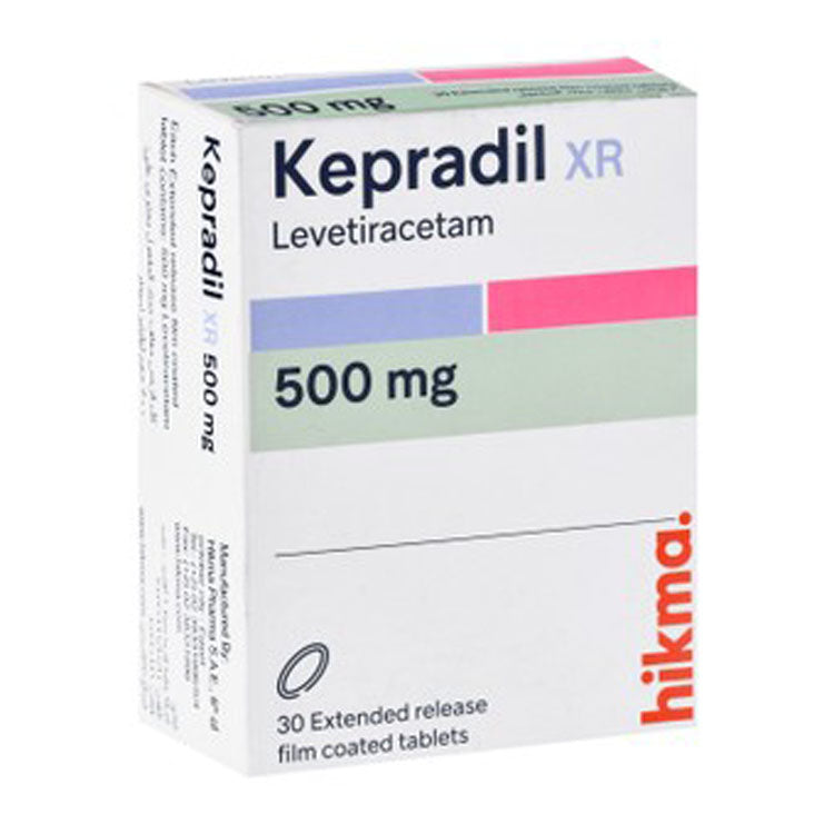 Kepradil XR 500mg ليفيتيراسيتام 30 قرصًا