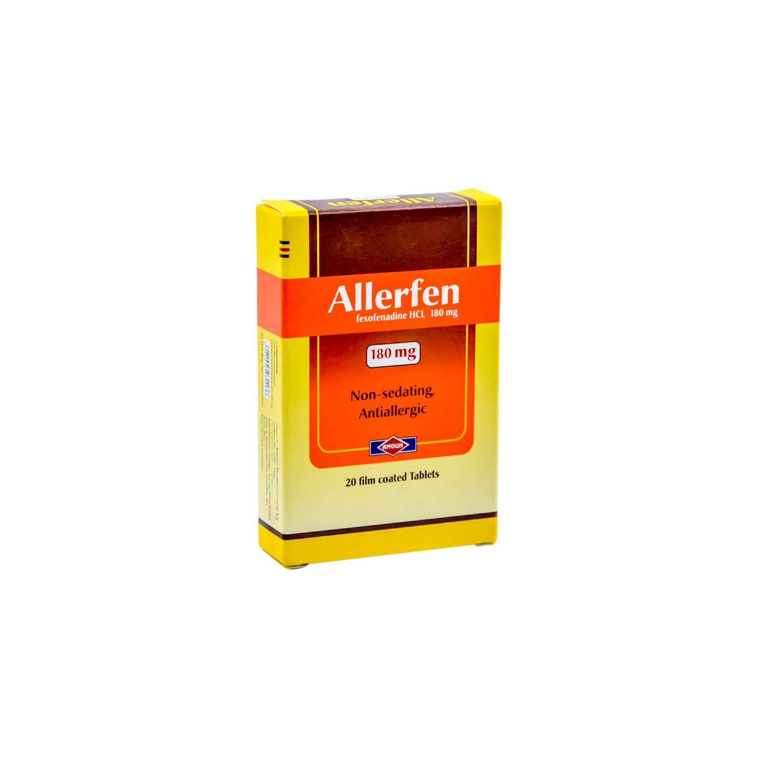 Allerfen 180mg Fexofenadine HCL Non-Sedating Antiallergic