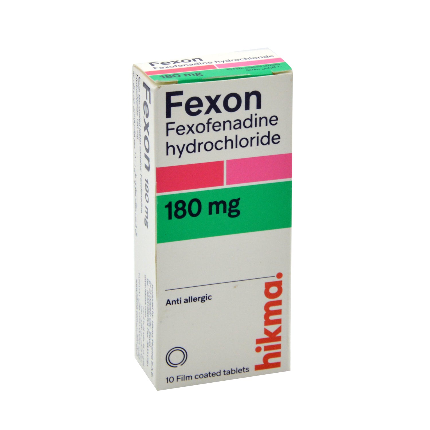 Fexon 180mg Fexofenadine Hydrochloride Antihistamine