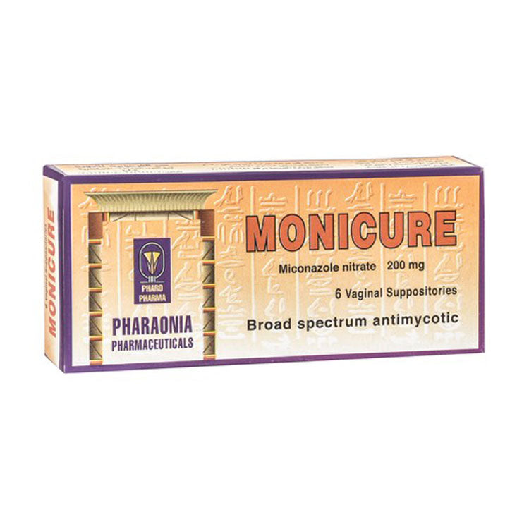Monicure 200mg Miconzole Nitrate Broad Spectrum Antimycotic Vaginal Suppositories