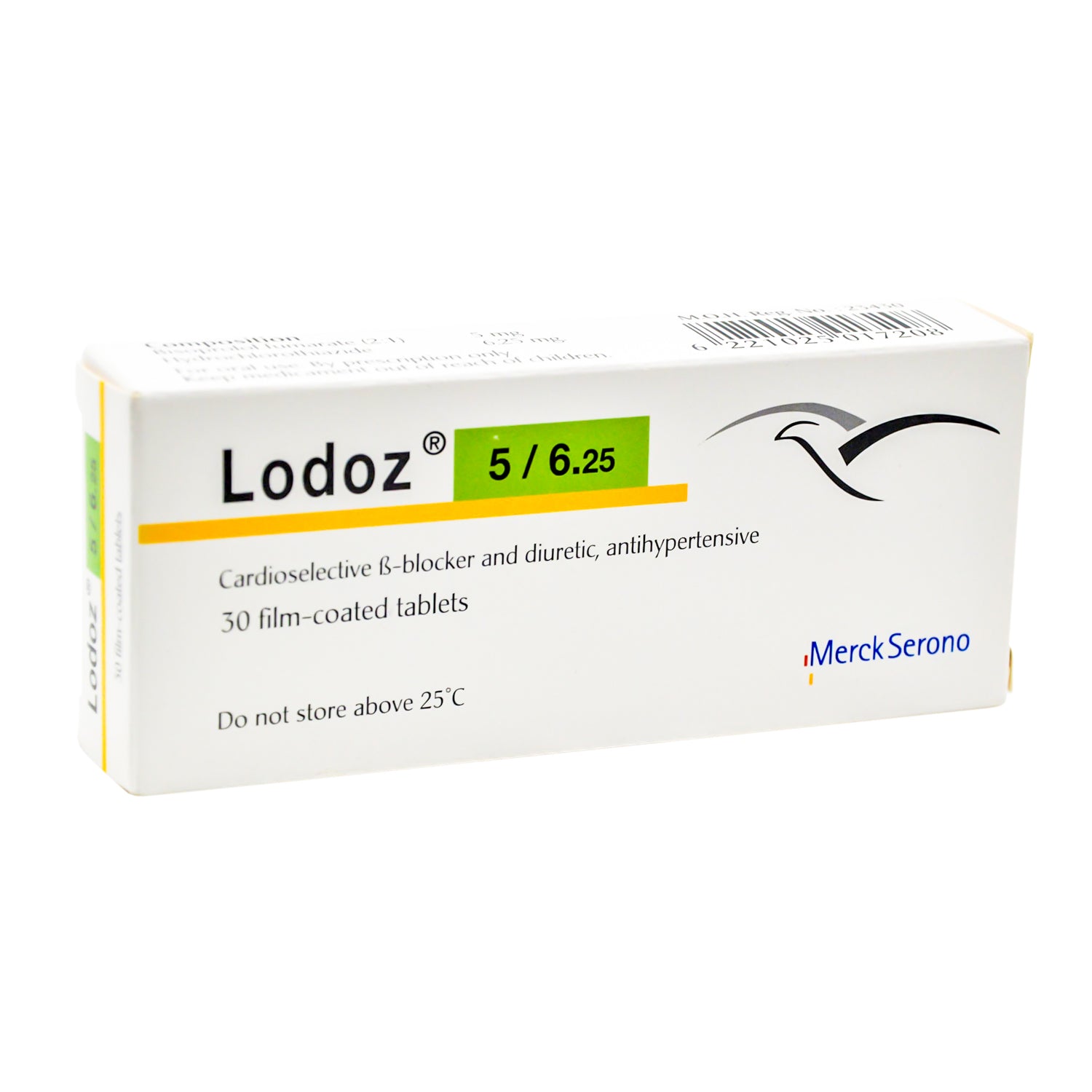 Lodoz 6.25mg Hydrochlorothiazide & 5mg Bisoprolol Fumarate Cardioselective B-Blocker, Diuretic & Antihypertensive