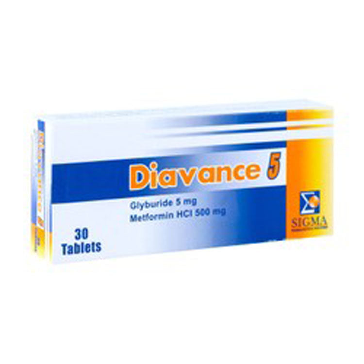 ديافانس 5 مع 5 ملغ غليبوريد و500 ملغ ميتفورمين HIC