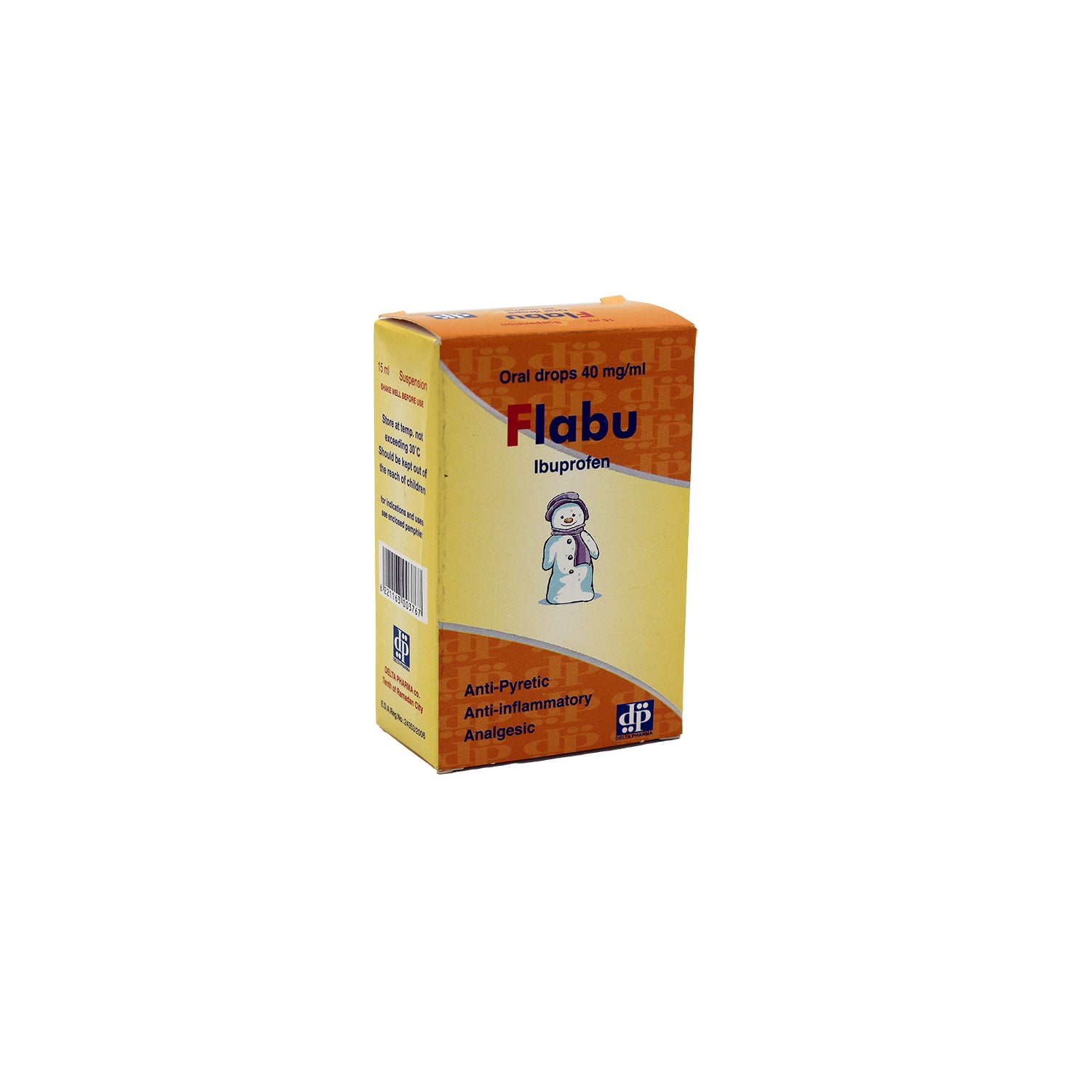 Flabu 40mg/ml Ibuprofen Antipyretic, Anti-Inflammatory & Analgesic Oral Drops