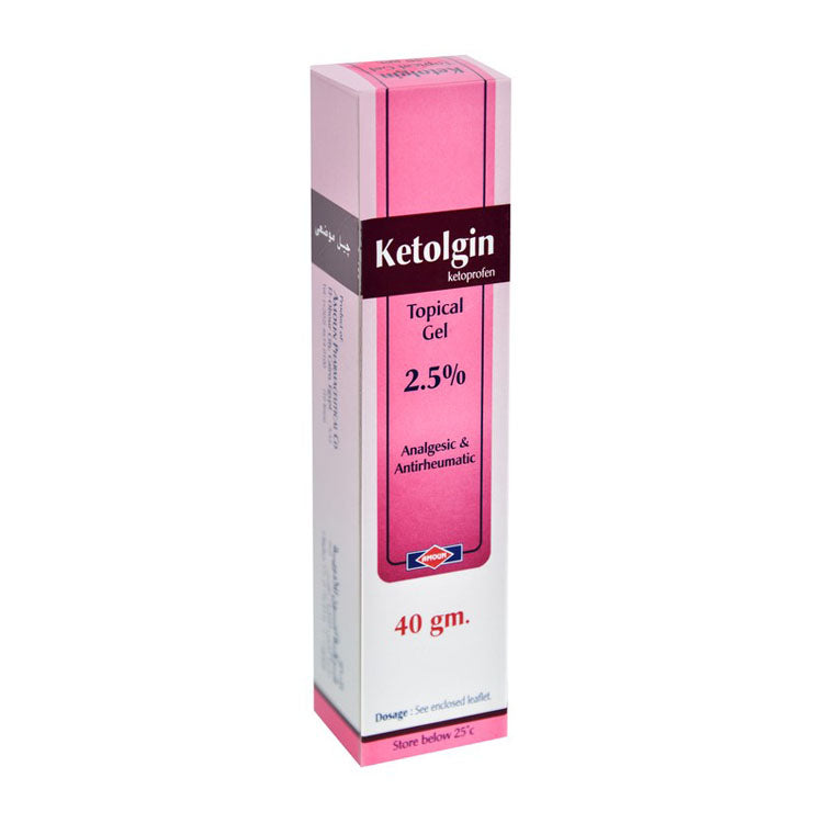 Ketolgin 2.5% Ketoprofen Analgesic & Antirheumatic Gel