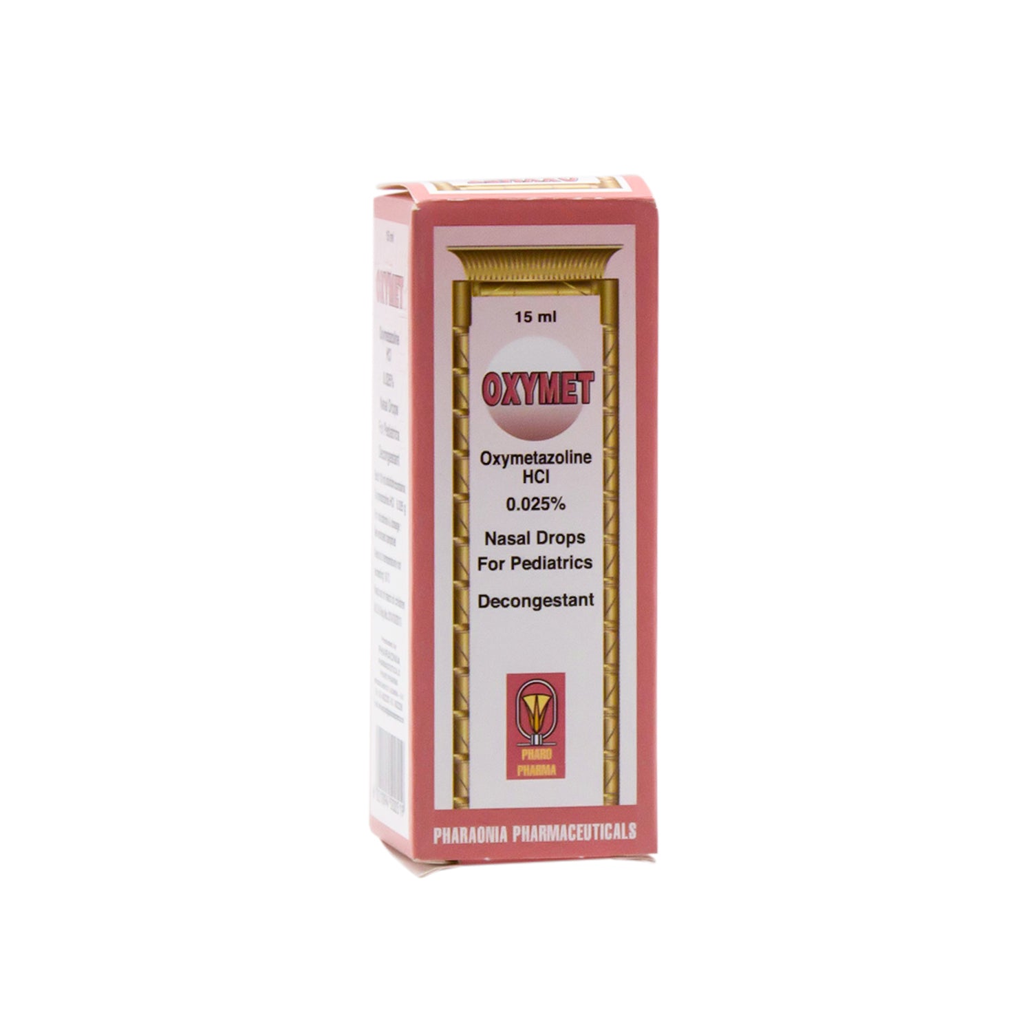 Oxymet 0.025% Oxymetazoline HCL Pediatric Nasal Decongestant Drops