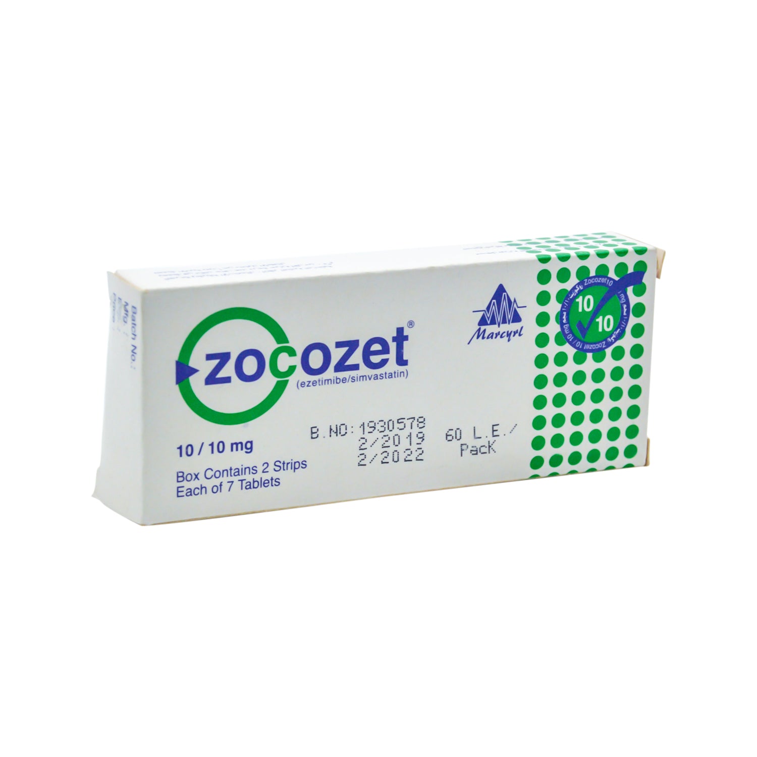 Zocozet 10mg Ezetimibe & 10mg Simvastatin