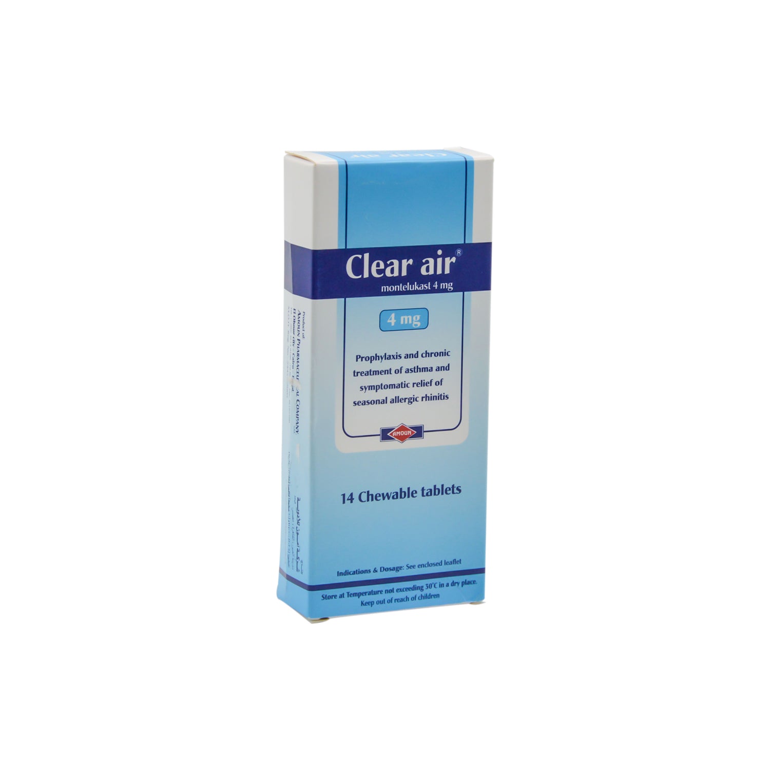Clear Air 4mg Montekulast Chewables for Asthma & Seasonal Allergic Rhinitis
