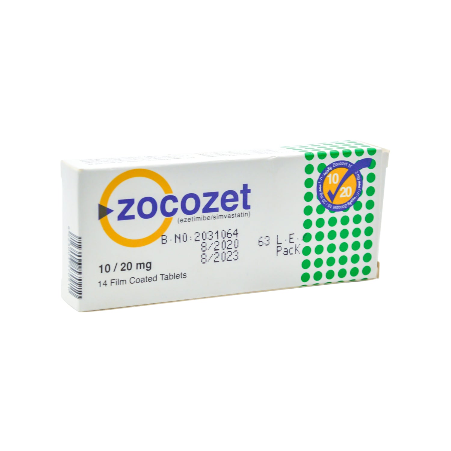 Zocozet 10mg Ezetimibe & 20mg Simvastatin