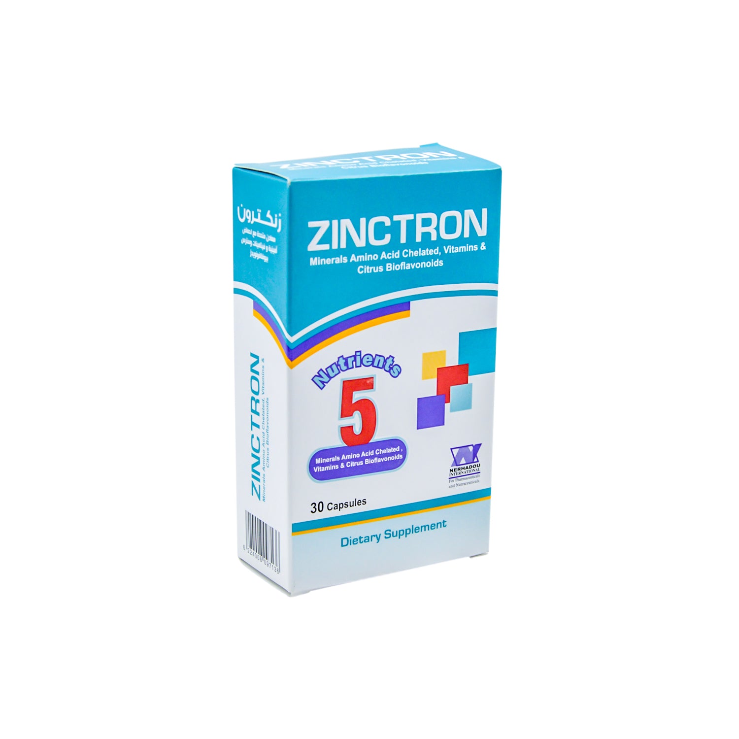 Zinctron Amino Acid Chelated Zinc Supplement with Copper, Vitamins & Citrus Bioflavonoids