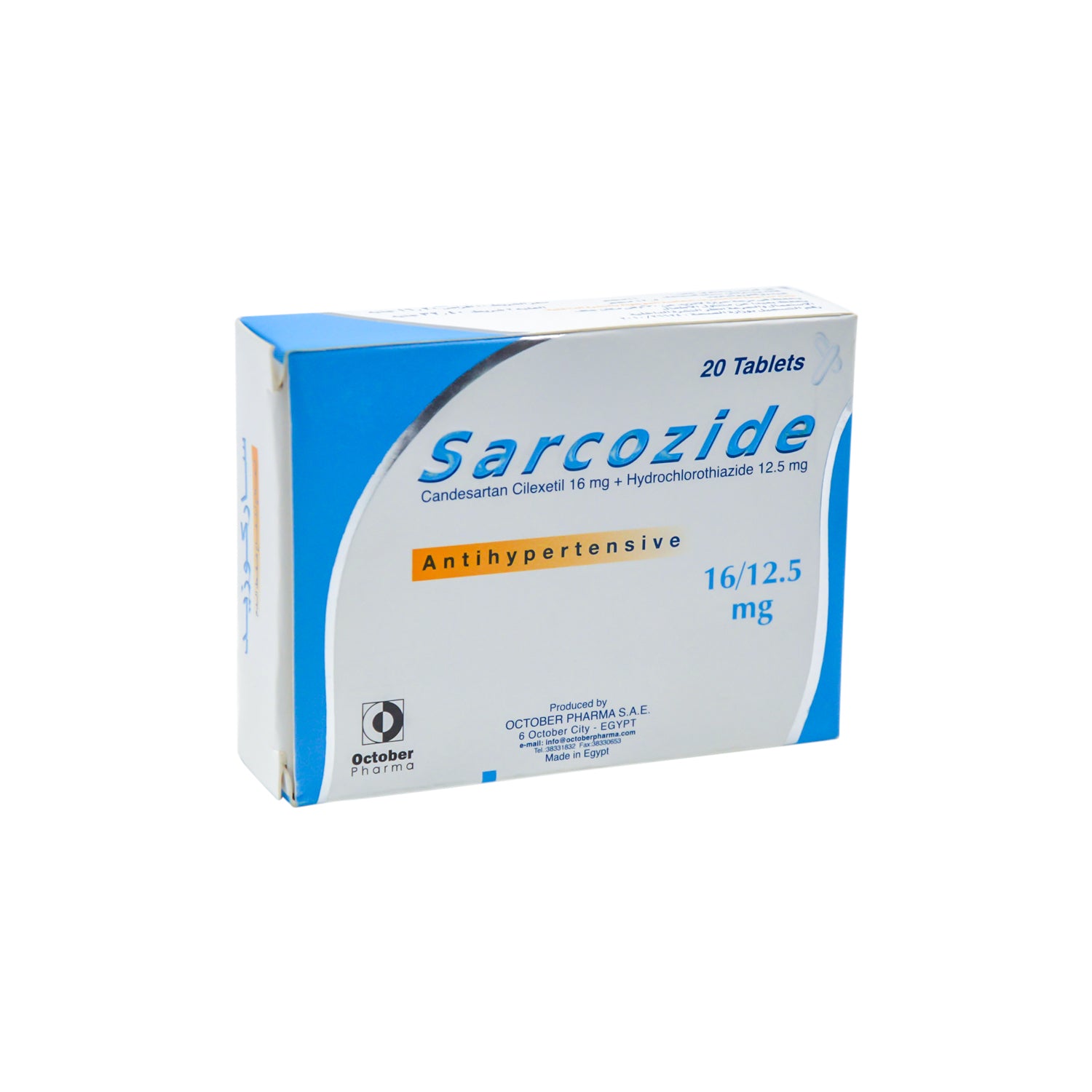 Sarcozide 16mg Candesartan Cilexetil & 12.5mg Hydrochlorothiazide Antihypertensive Medication