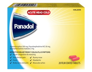 Panadol 500mg Acetaminophen for Acute Head Cold & Flu Relief (Comitrex )