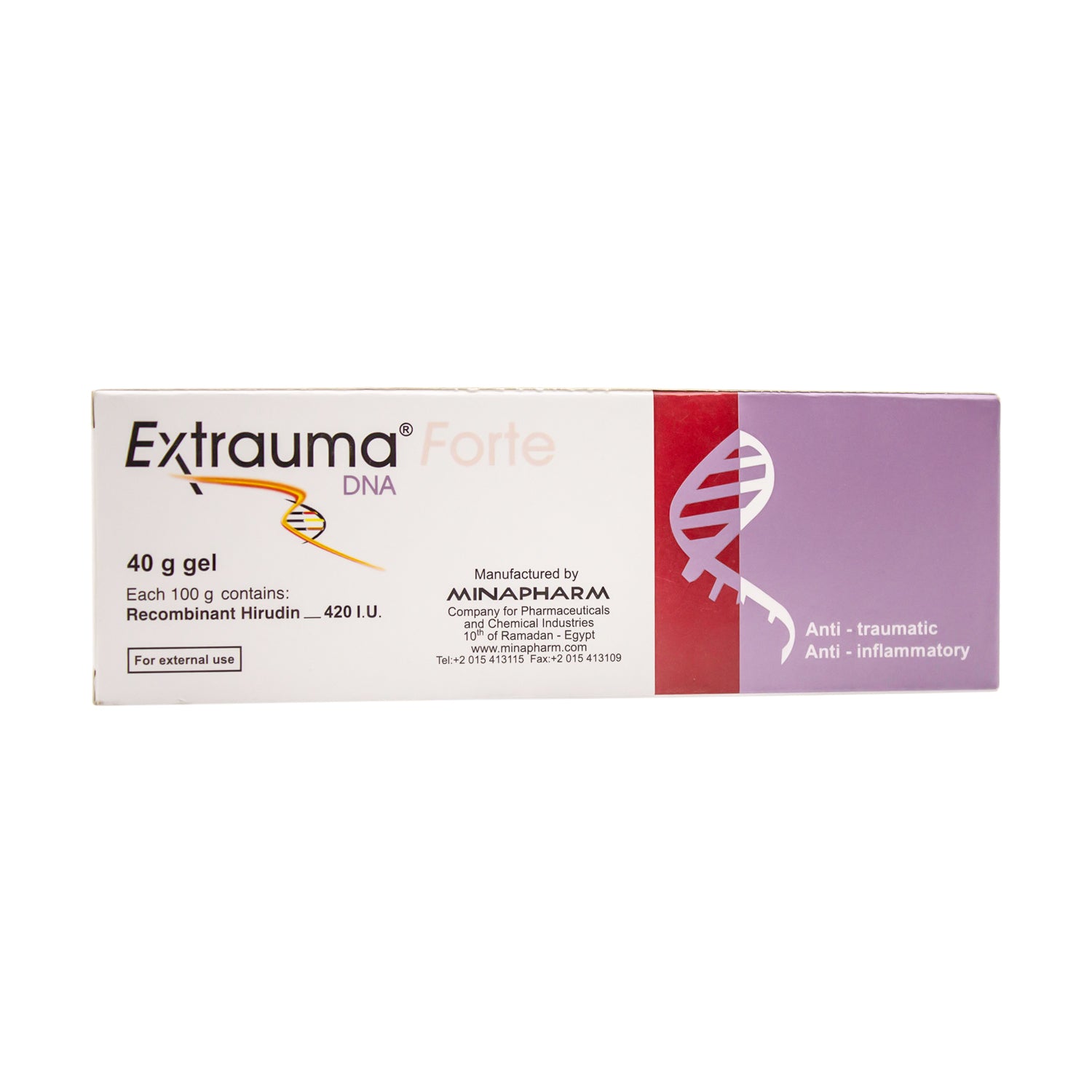 Extrauma Forte Anti-Inflammatory & Anti-Traumatic Gel with Recombinant Hirudin
