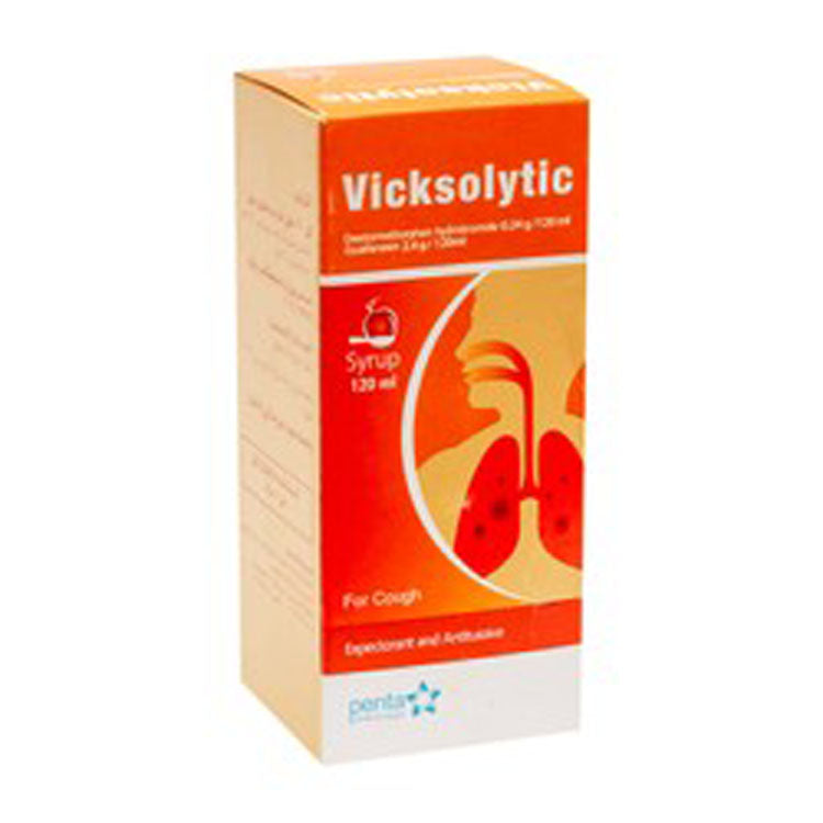 Vicksolytic Expectorant & Antitussive Cough Syrup Apple Flavor
