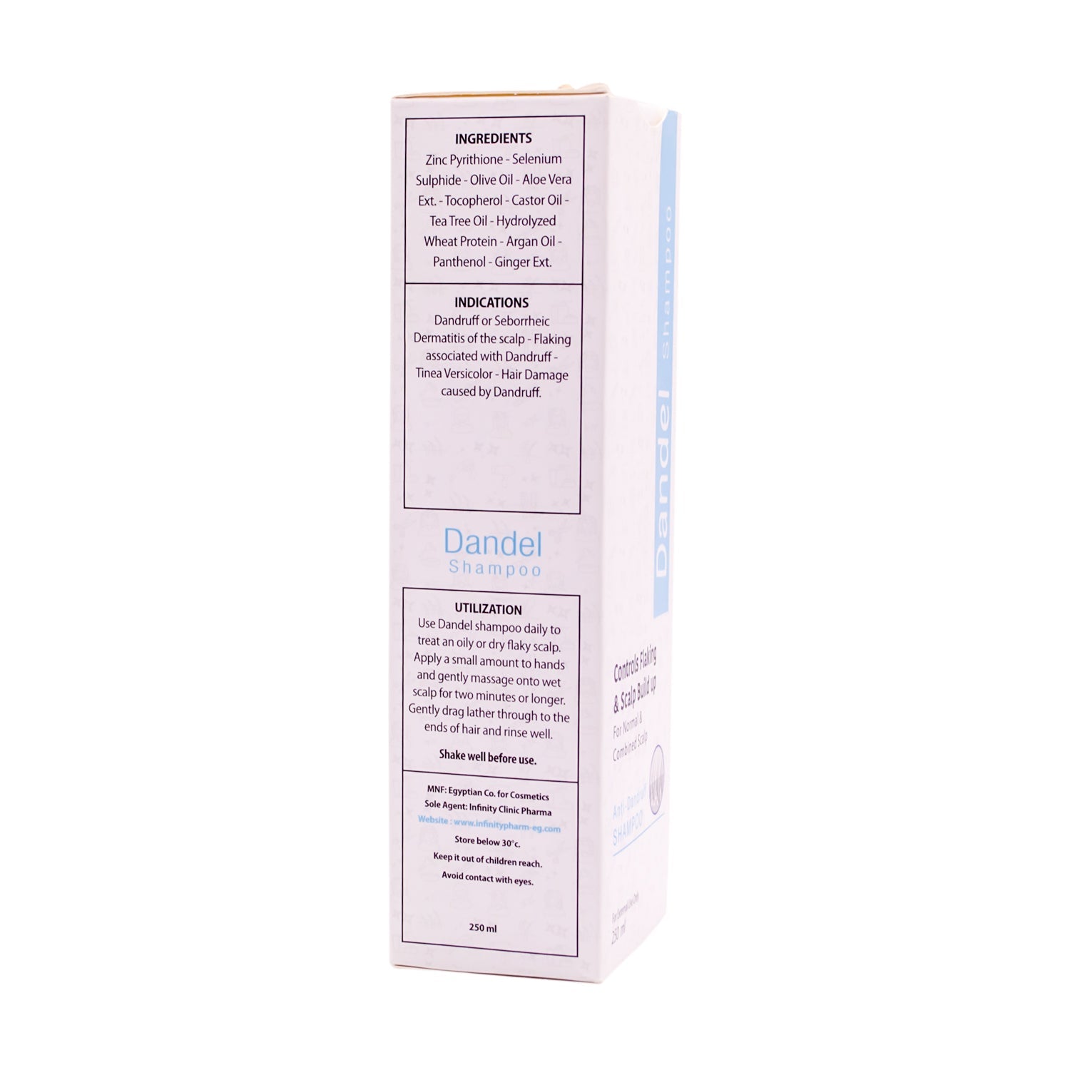 Infinity Dandel Anti-Dandruff Shampoo for Oily & Dry Flaky Scalp - SLS free, parabens free