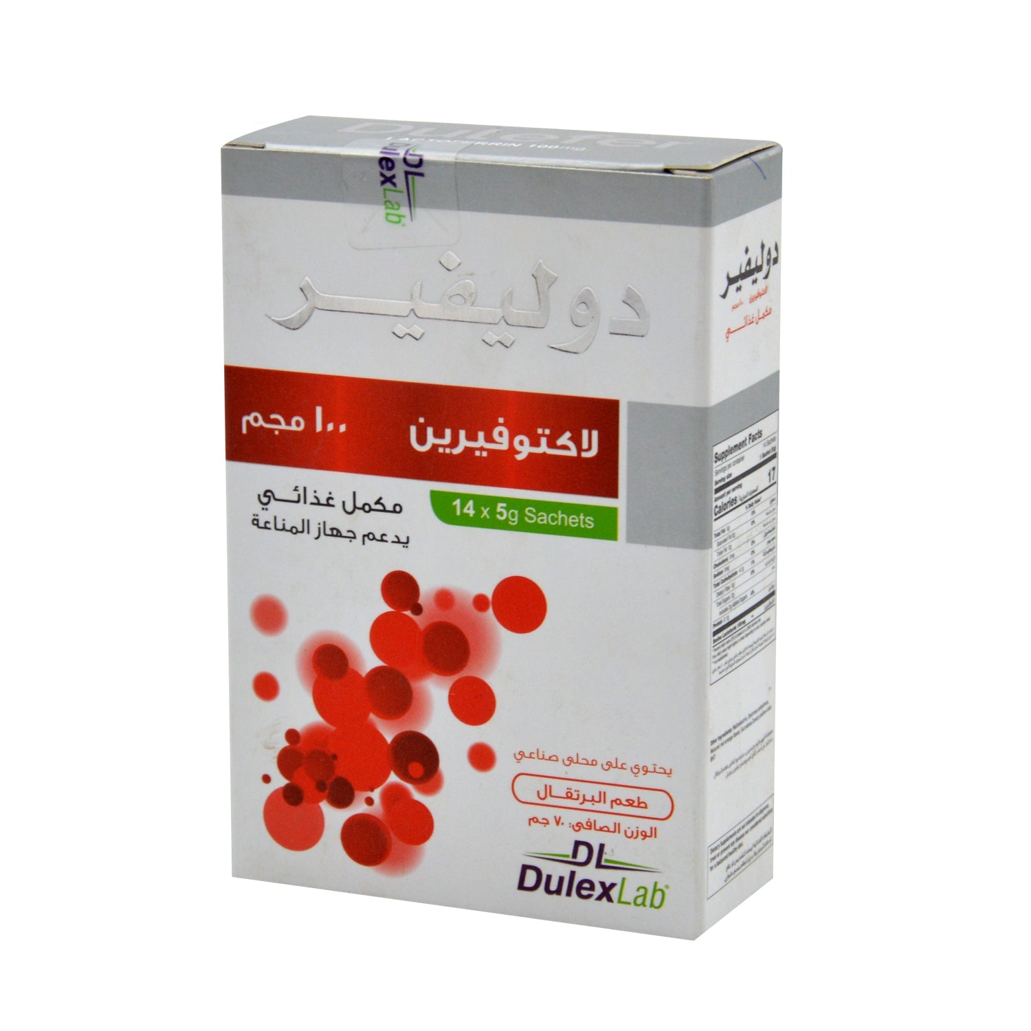 Dulefer Lactoferrin-100 Supplement Fruit Flavor
