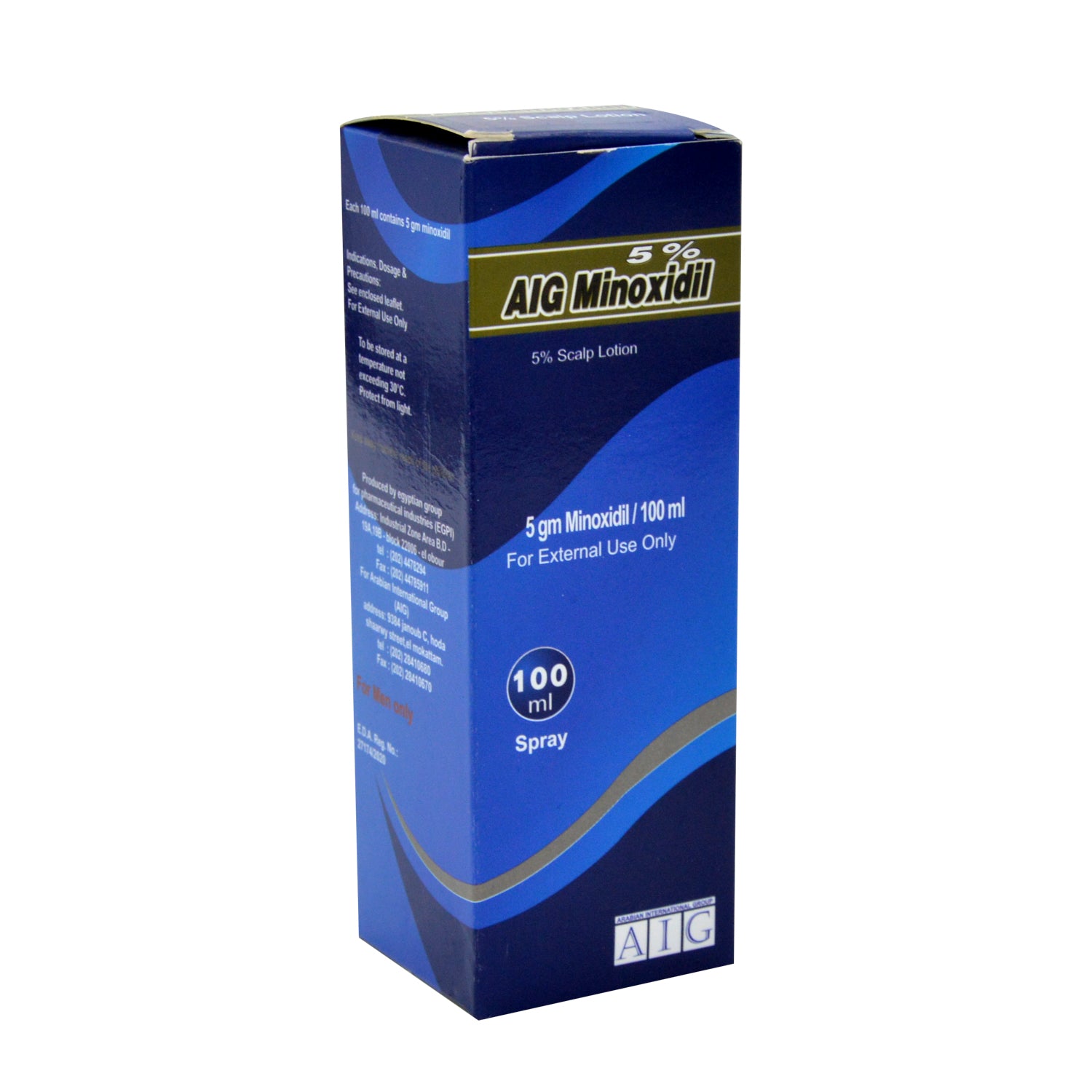 AIG 5% Minoxidil Scalp Lotion with Dropper for Men