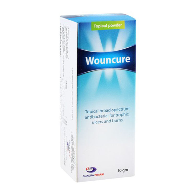Wouncure Antibacterial Broad Spectrum Topical Powder for Ulcers & Burns 10 gr