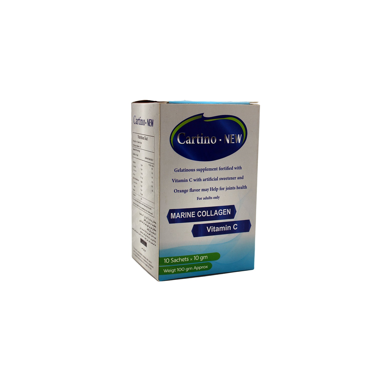 Cartino Joint Support Supplement Sachets Orange Flavor with Collagen & Vitamin C - sugar free
